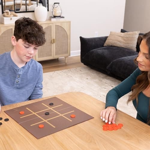 Elbow Room Games 3-in-1 Game Set, Chess, Checkers & Tic Tac Toe with Reversible Board and Instructions, Classic Strategy Fun for All Ages, 2+ Players — view 5