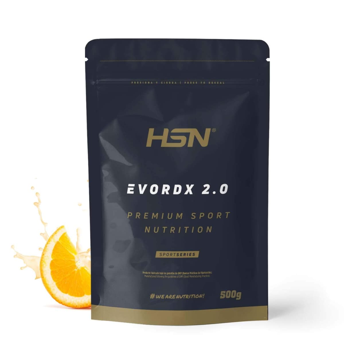 HSN Pre Entreno Evordx 2.0 (300mg de Cafeína) | Naranja 500g | Pre Workout 100% Vegano Sin Carbohidratos Sin Gluten | BCAAs, Creatina, L-citrulina, Arginina AKG, Extracto de Remolacha