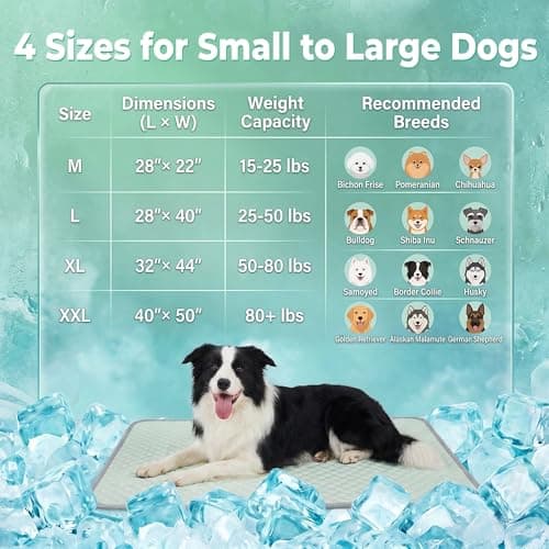 PatiencET Dog Cooling Mat, 28 x 40 in No-Gel Cooling Pad for Medium Dogs, Cool Touch Pet Mat with Ice-Dot Texture, Washable Summer Dog Mat for Crate, Floor, Sofa, Car, Light Green — view 5