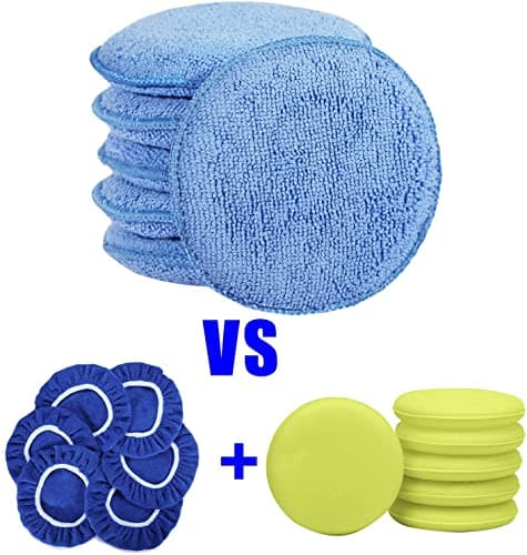 FONAROLL Microfiber Wax Applicator Pads, Car Wax Applicator, Buffing & Detail Polishing Foam Pads for Car Cleaning and Fine Polishing (5" Diameter, 6 Pack)… — view 4