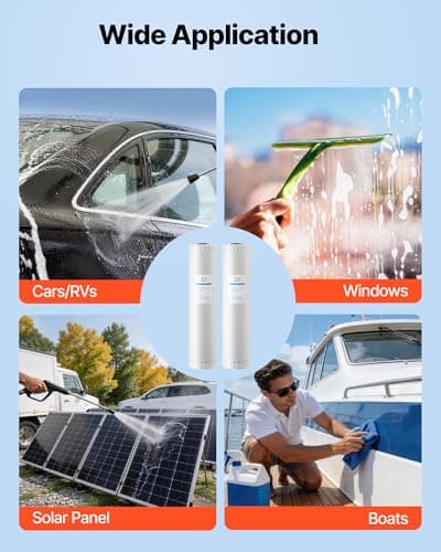 VEVOR Deionized Filter for Spotless Car Wash System, 2 x 4L Mixed-Bed DI Resin Filter Replacement - Compatible with PRS-207SLXC, PRS-TCXC, PRS-TCXC-PT, PRS-207XCGB Deionized Water System — view 5