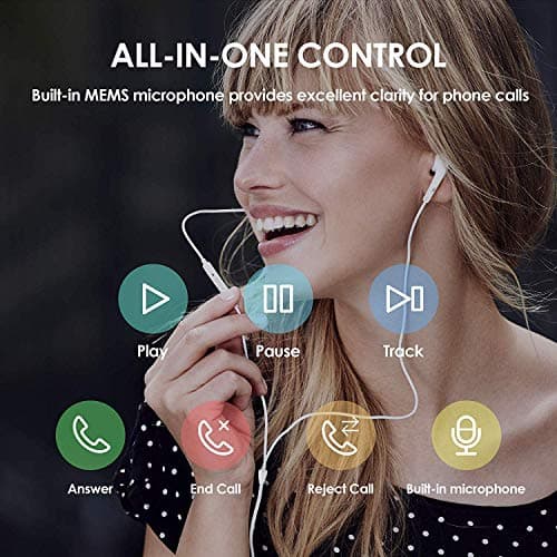 USB C Headphones Wired Earbuds for iPhone 17/16 Plus/15 Pro Max, USBC Headphone Type C Earphones with Mic &Volume Control Compatible with Samsung Galaxy S23 S22 S21 FE iPad Pro Huawei Google Pixel — view 3