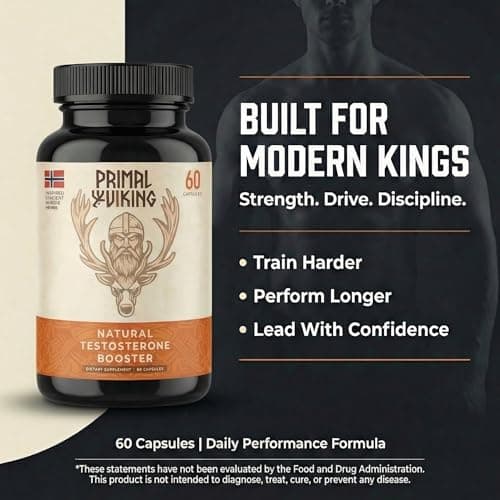 Primal Viking Men Wellness and Vitality Supplement Natural Support Capsules, Men Wellness and Vitality Advanced Formula, Overall Health Wellness, 60 Capsules for 1 Month (Pack of 1) — view 4