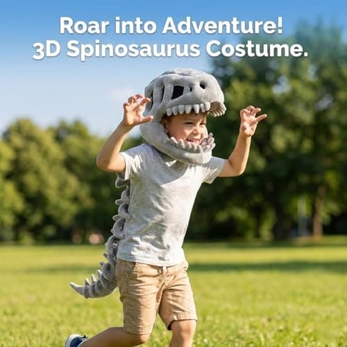 Orgone Silly Dino Plush Skeleton, Dinosaur Skeleton Costume 3D Cozy Dinosaur Plush, Huggable Softness Skeleton Costume For Dress Up, Parties Photos (Royal Blue, 31 IN)