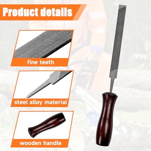YINGKESI 10 PC Chainsaw Sharpener Kit with 5/32" 3/16" 11/64" Round File — view 2
