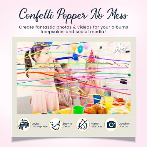 12pack No Mess Confetti Poppers,Graduation Streamer Poppers,Hand Throw Party Poppers,Magic Paper Cracker for Easter Celebration Birthday,Engagement,School Party,Wedding Send Off party Favors — view 5