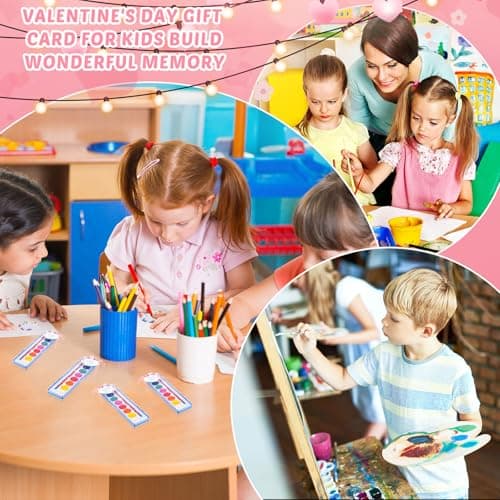 Sabary 12 Pack End of School Year Gift for Student Watercolor Paint Set Bulk with Card and Rope 8 Washable Watercolor Paint with Brush for Last Day of School Classroom Kid Art Party Favor (Round) — view 3