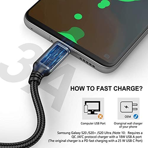 SMALLElectric USB to USB C Cable 5 Pack 6FT, A to Type C Fast Charger Cord — view 2