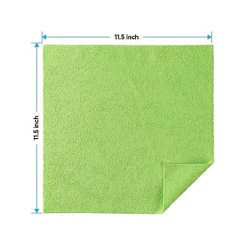 HOMEXCEL Microfiber Cleaning Cloths, 20 Pack Cleaning Rags - Lint Free & Scratch-Free Microfiber Towels for Cars, House & Kitchen, Absorbent Cleaning Towels, Multi-Color, 11.5 x 11.5 Inch