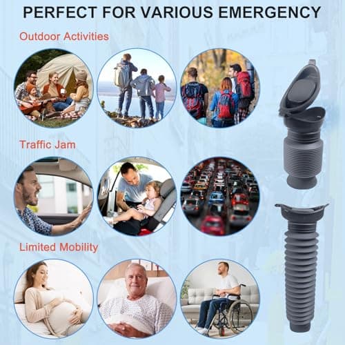 Pee Bottles for Men, Portable Urinal for Men, Collapsible Urine Bottle 750ML, Car Urinals for Men and Women, Emergency Urinal Shrinkable Pocket Toilet for Travel, Camping, Traffic Jam, Road Trips — view 3