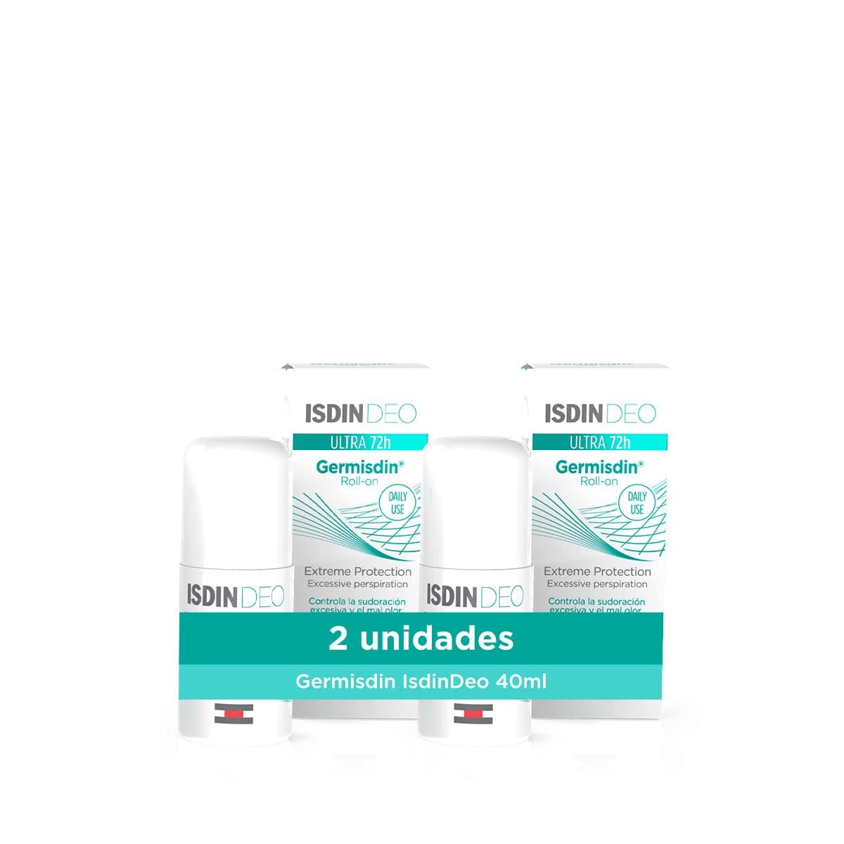 SDIN Germisdin Ultra 72h Roll-On, Desodorante Antitranspirante Sin Alcohol Para Hombre y Mujer que Protege Contra la Producción Excesiva de Sudor y Evita el Mal Olor