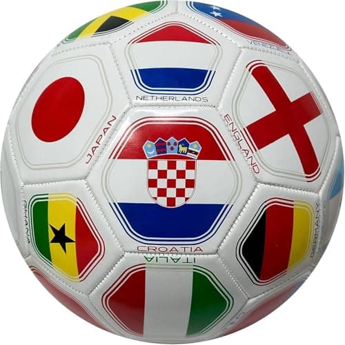 Tripact Inc 2026 World Flag Country World Flag Training Outdoor Soccer Ball Size 5 Futol Size (Size 5)- White — view 2