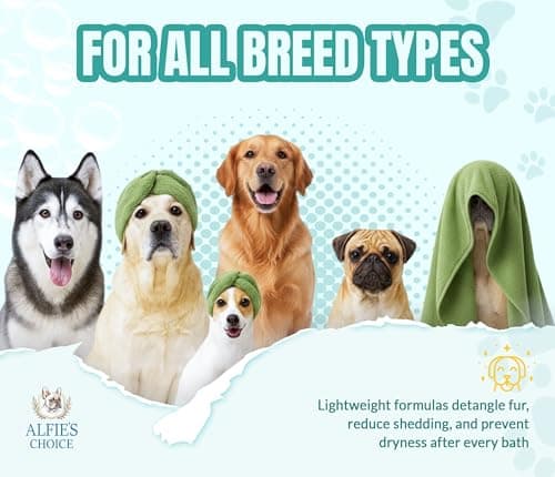 ALFIE'S CHOICE Dog Shampoo for Dry Itchy Skin | Calm & Comfort Shampoo and Conditioner Set | 16 fl oz Each | Lavender, Rosemary & Vitamin E | for Sensitive Skin & All Breeds — view 5
