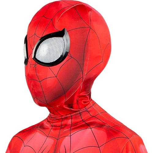 MARVEL Spider-Man Official Youth Zentai Halloween Costume Accessory - Deluxe Two-Way Stretch Spandex Mask with Molded Eyes