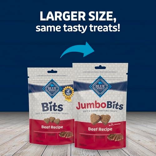 Blue Buffalo Jumbo Bits, Soft & Chewy Anytime Treats, Beef Recipe, Natural Dog Treats Mineral Enhanced for Flavor, 4 oz. Bag — view 2