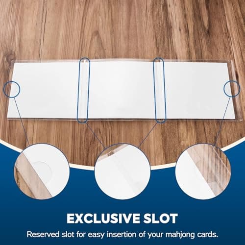 Protective Sleeve for 2025-2026 Mah-Jong Cards - Size (6 1/8" x 4 3/4") - Large-Size Mahjong Card Protective Sleeve - 1 Pack — view 3