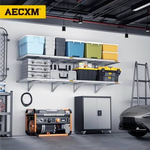 Aecxm 4pack-1.64x4ft Garage Wall Shelving Garage Storage Racks Wall Mounted Shelves Garage Wall Mounted Floating Shelves (White)