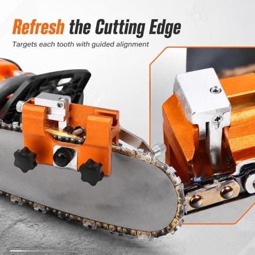 2026 New Klampero Chain Sharpener, Chain Saw Sharpener Tool, Portable Hand Crank Chainsaw Chain Sharpener Set, Portable Household Hardware Tool, for Chain Sharpening