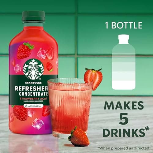 Starbucks Refreshers Concentrate Strawberry Acai, Refreshing Drink, Cold Drinks 32 fl oz — view 4
