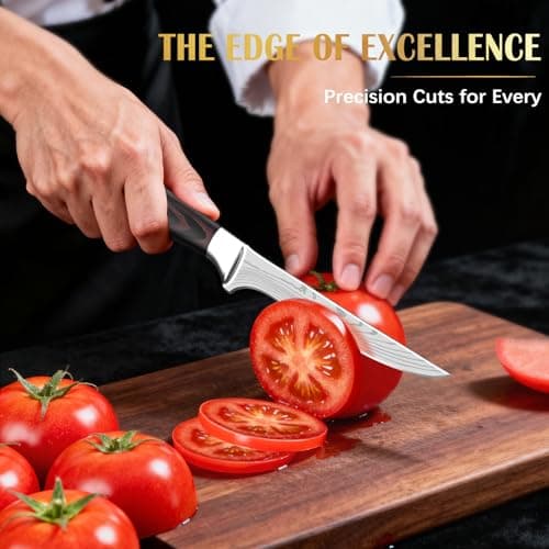 Addyno 8inch &4inch Stainless Steel Chef's Knives, Japanese High Carbon Steel Sharp Paring Knife with Ergonomic Handle — view 4