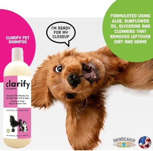 ShowSeason Clarify Pet Shampoo for Dogs & Cats 1 Gallon | Cruelty-Free | Paraben-Free | Biodegradable and Non-Toxic | Made in The USA
