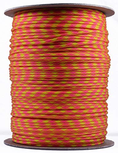 Bored Paracord - 1', 10', 25', 50', 100' Hanks & 250', 1000' Spools of Parachute 550 Cord Type III 7 Strand Paracord Well Over 300 Colors - Tutti Fruiti - 100 Feet