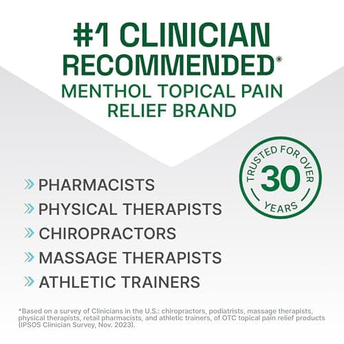 Biofreeze Professional Pain Relief Roll On, Travel Size Arthritis Discomfort Reliever, Fast Acting & Long Lasting Formula, Cooling Menthol Gel 3 Fl Oz (Pack of 3)