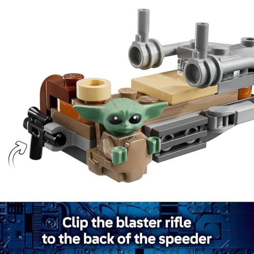LEGO Star Wars The Mandalorian & Grogu’s Speeder Bike Building Toy for Boys & Girls - Pretend Play Space Vehicle W/2 Star Wars Character Figures for Kids, Ages 6+ - Gift Idea for Birthdays - 75436 — view 2
