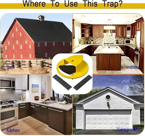 Automatic Reset Traps Mouse Trap Bucket Flip Lid Compatible with 5 Gallon Buckets Lids Mouse Rat Trap Mouse Traps Indoor Outdoor Reusable Mouse Traps Bucket Lid Humane Mouse Trap (2PCS)