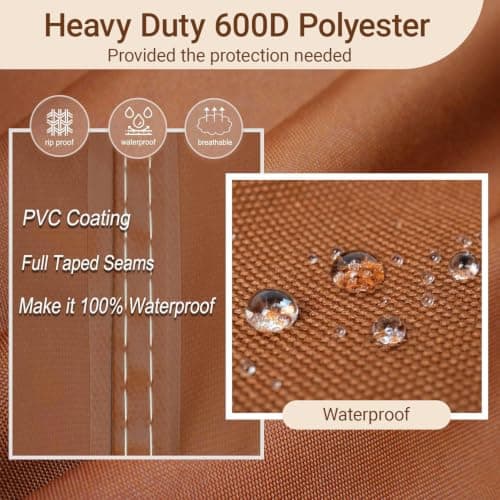 NettyPro Grill Cover Heavy Duty Waterproof 72 inch, Outdoor 3-5 Burners Gas BBQ Cover for Outside Weber, Char-Broil, Brinkmann, Nexgrill Large Barbecue, Black