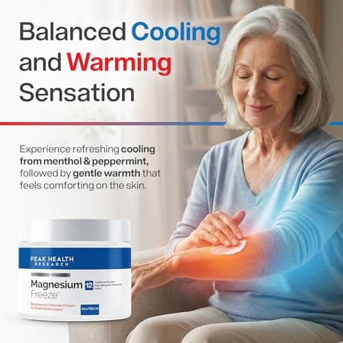 Magnesium Freeze - Topical Magnesium Cream with Niacinamide for Joints, Low Back, Knee, Hip, & Foot - Fast Acting Cooling Formula - Lightweight, Non-Greasy - 4oz — view 4
