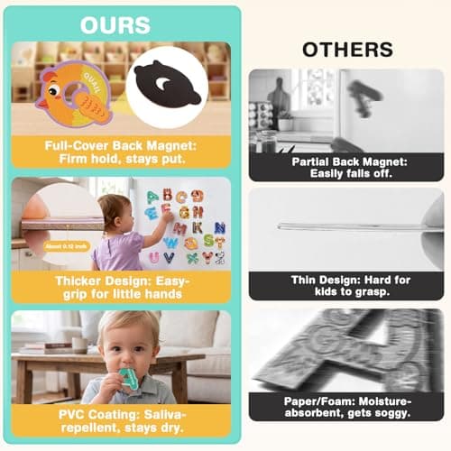 magostar Magnetic Letters for Kids, 26 Animal Alphabet Magnets, Large Uppercase ABC Fridge Magnets for Preschool Learning, Letter Recognition & Spelling, Ages 3-5