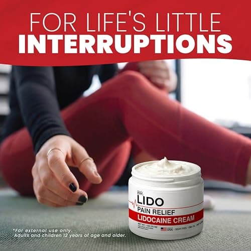 DR LIDO Lidocaine Pain Relief Cream - Lidocaine Cream 4% for Temporary Pain and Itch Relief, Minor Burns, Sunburn, Minor Cuts, Scrapes and Insect Bites - 1oz — view 3