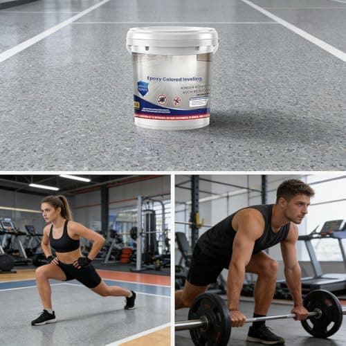 Shakven Concrete Paint - High-Gloss Self-Leveling - Self Leveling Epoxy Floor Paint - for House Home Dorm Apartment Indoor Shower Room Garage Concrete Building