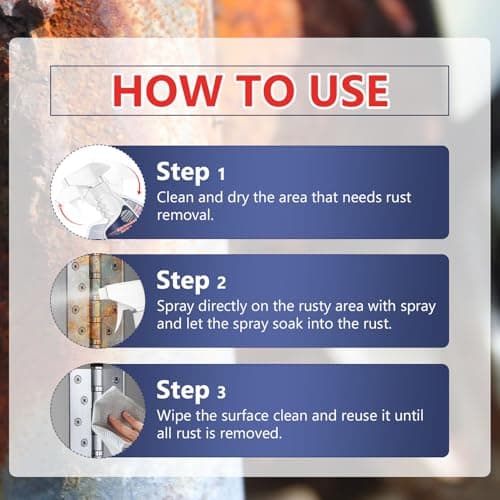 Viuvoiul 2Pcs Meigline Rust Remover, Meigline Rust Remover Heavy Duty for Metal,Highly Concentrated Steel Rust Remover, for Tools, Stainless Steel, Automotive Parts, Fast Acting Rust — view 4