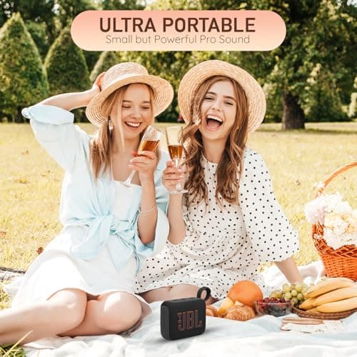JBL Go 4 Portable Bluetooth Wireless Speaker, IP67 Waterproof and Dustproof Built-in Battery - Red -Comprehensive Ultimate Performance Cloth Solution for Your On-the-Go Sound Experience — view 3