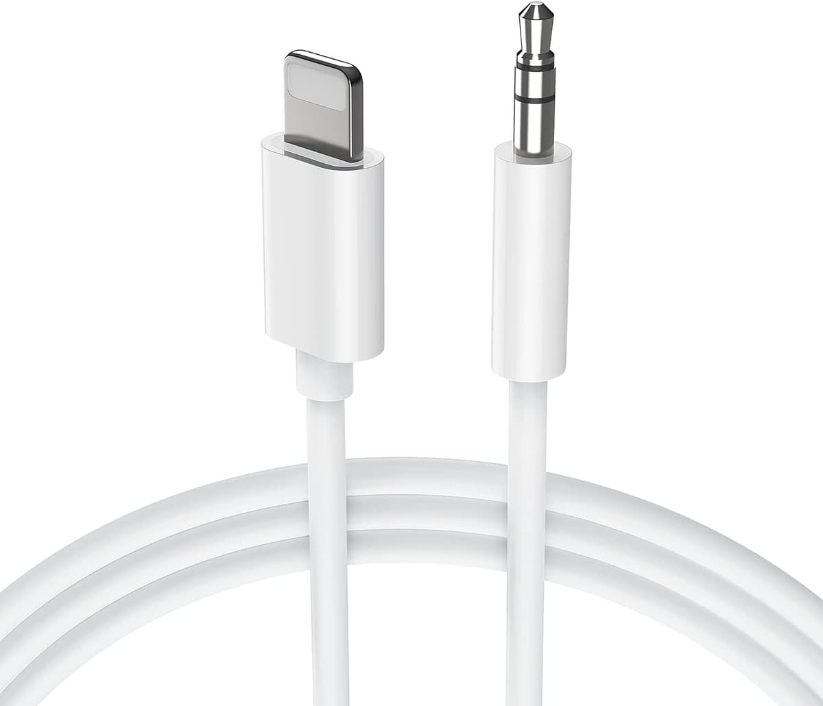 Aux Cable for iPhone in Car 3.5mm Aux Cord Compatible with iPhone 14/14 Pro/14Pro Max/13/13 Pro/12/12 Pro/11 Pro/11/Xs/XR/X/8/7 for Car Stereo/Headphones/Speaker Support All iOS System-White(1M)