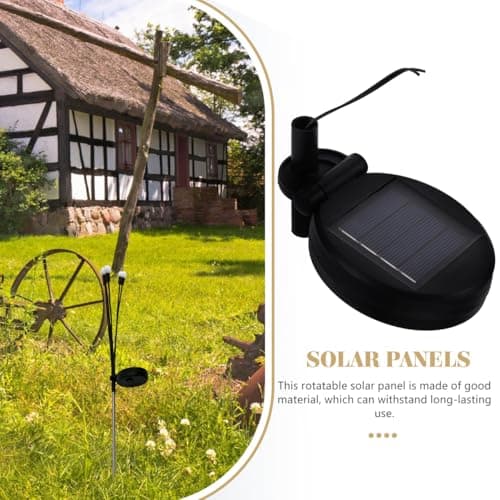 Frcolor 2Pcs Rotatable Solar Panel Replacement Kit for Outdoor Garden Lighting Accessories Portable Small Solar Charger for Patio Yard