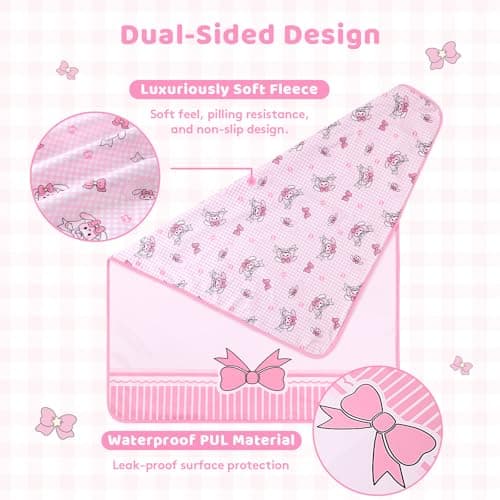 LittleForBig Washable Reusable Waterproof Moisture-Absorbing Adult Diaper Printed Change Pads Bed Pads Pee Pads - Baby Usagi Changing Mat