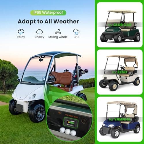 48 Volt Battery Meter, LED Golf Cart Battery Gauge with State of Charge Indicator, Compatible with Club Car, EZGO, Yamaha & Star EV Carts