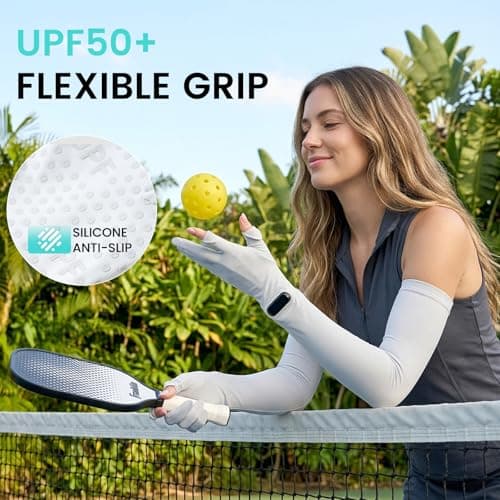 apaepr Ultra Thin Full Finger UV Protection Gloves Driving Gloves Women, Breathable Touchscreen UPF Glove Sun Protection Glove (Brown, One Size) — view 2