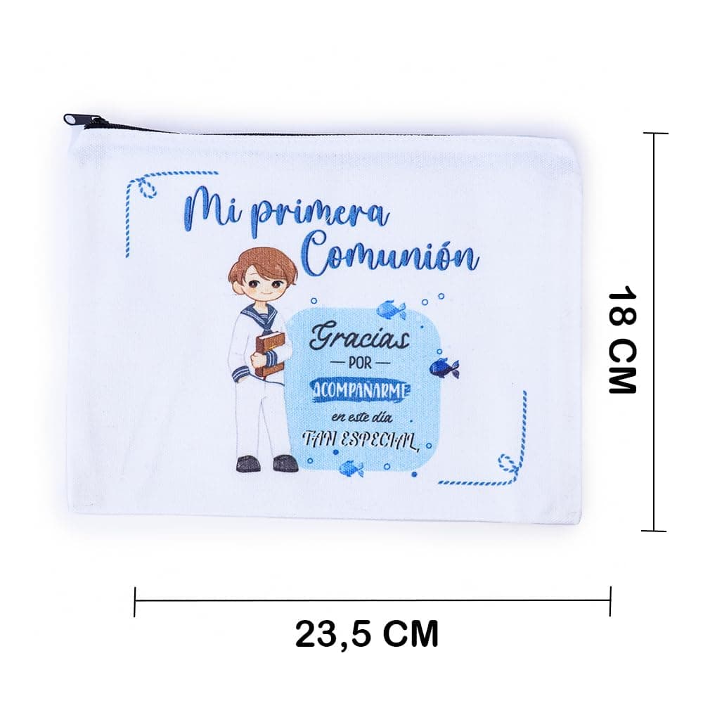Pack de 6 a 36 uds, Neceser comunión niño o niña, Neceser Mujer Detalle comunión,18x23.5cm, Detalles Invitados comunión, Recuerdos comunión, Detalles Mujer, Regalantes (6, Niño)