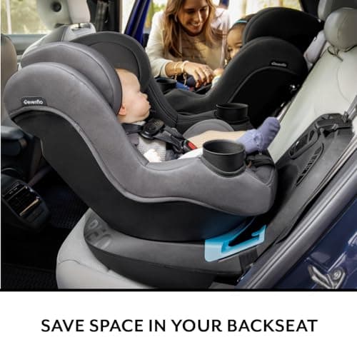 Evenflo REO by Revolve360 Rotating 2-in-1 Convertible Car Seat, 360 Degrees, Infant to Toddler, Forward and Rear Facing, Compact Design, One-time Install (Lenox) — view 4