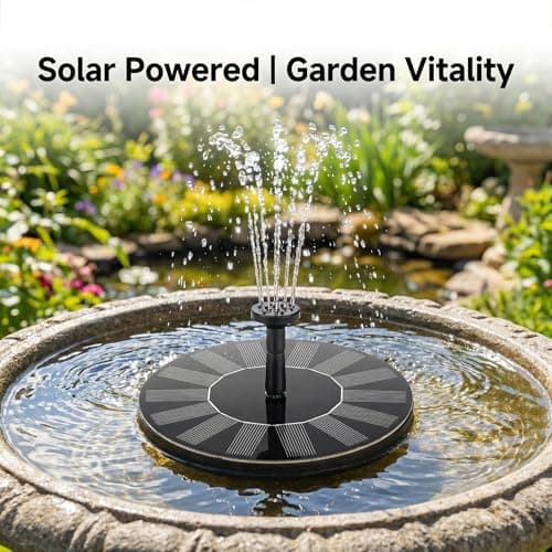 Solar Fountain for Bird Bath, 13cm Floating Solar Bird Bath Fountain Small Sprinkler Outdoor Decor Mini Birdbath Water Pump for Outside Garden Fish Tank Backyard Pool and Patio Decoration