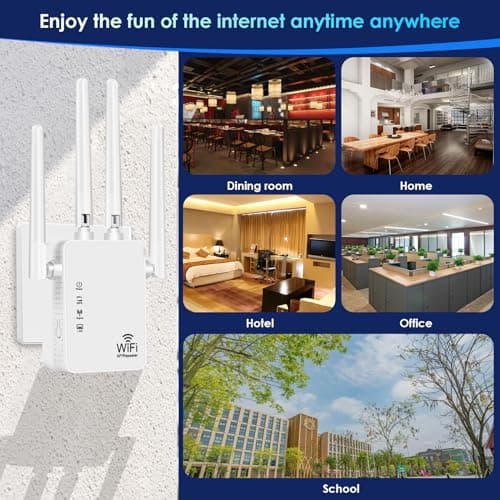 WiFi Extender Signal Booster-2.4GHz 300Mbps WiFi Booster for Home,Covers Up to 9999 Sq. Ft. Whole Home WiFi Coverage Easy Setup,Ethernet Port & Access Point,ejrgj6269 — view 3