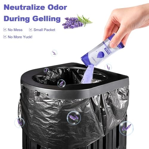 OUMEE Portable Toilet Gel, Poo Gel for Potty, Lavender, 30 Pack — view 2