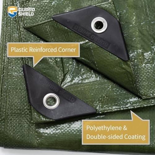 GUARD SHIELD Green Tarp Waterproof 10x12 Feet Medium Duty All Purpose Poly Tarps Cover 7mil