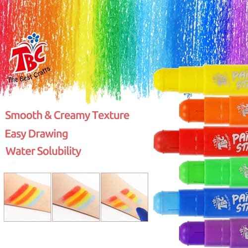 TBC The Best Crafts Paint Sticks,12 Colors Metallic, Washable, Non-toxic, Tempera Paint Sticks for Kids and Students — view 3