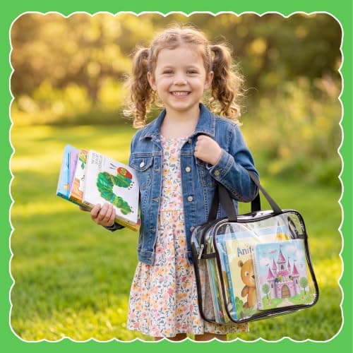 Dntorx Toy Storage Bags, Organization and Storage, 6 Pack Clear PVC Storage Organizers - Large Waterproof Zipper Bags with Handles for Kids Books, Puzzles, Blocks, Travel and Classroom — view 2