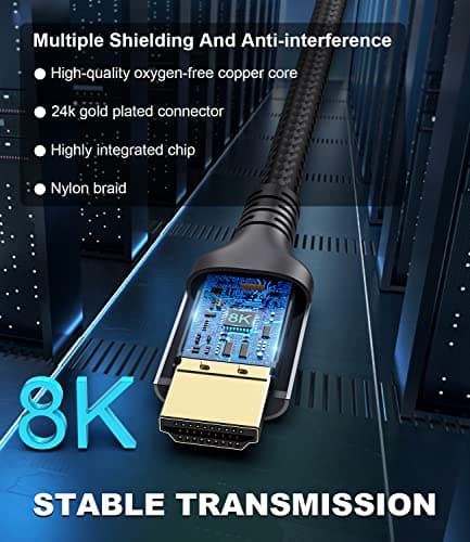 Certified 10K 8K 4K HDMI 2.1 Cable 8FT, 48Gbps Ultra High Speed HDMI® Cord — view 5